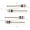 Light Brown Wood 12 Hangers Paddle Wall Hook with Stripe Patterns Set of 2 30", 29"
